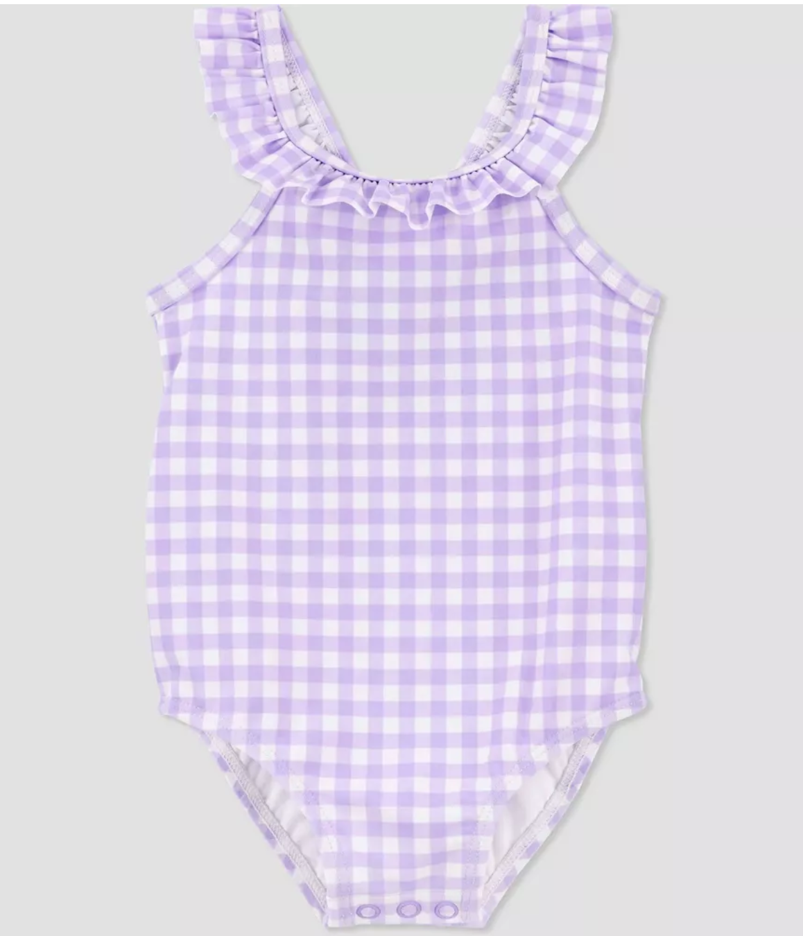Carter's Just One You®️ Baby Girls' Ruffle Gingham One Piece Swimsuit - Purple