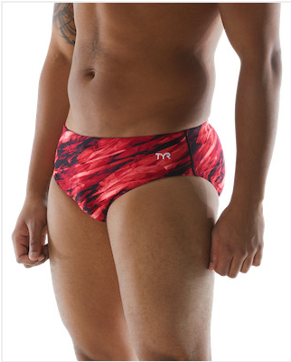 TYR Durafast Elite® Men's Brief Swimsuit - Vitric- Red