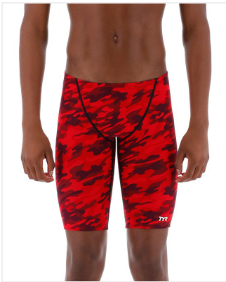 TYR Durafast Elite® Boys' Jammer Swimsuit - Camo- Red