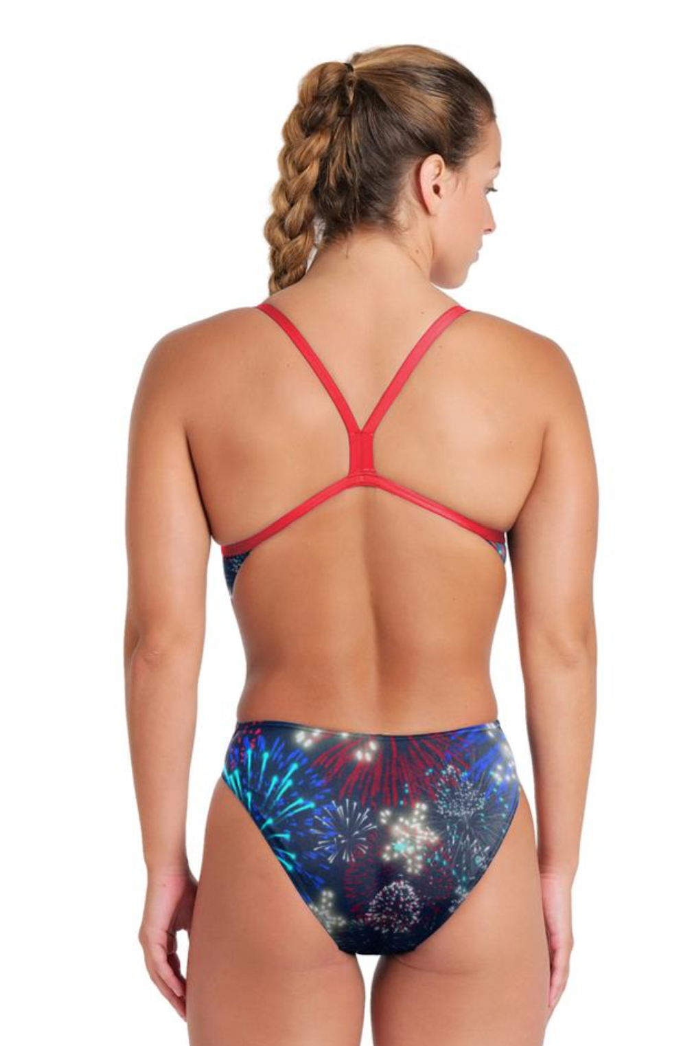 Arena- Women's Pom Challenge Back One Piece- Fireworks