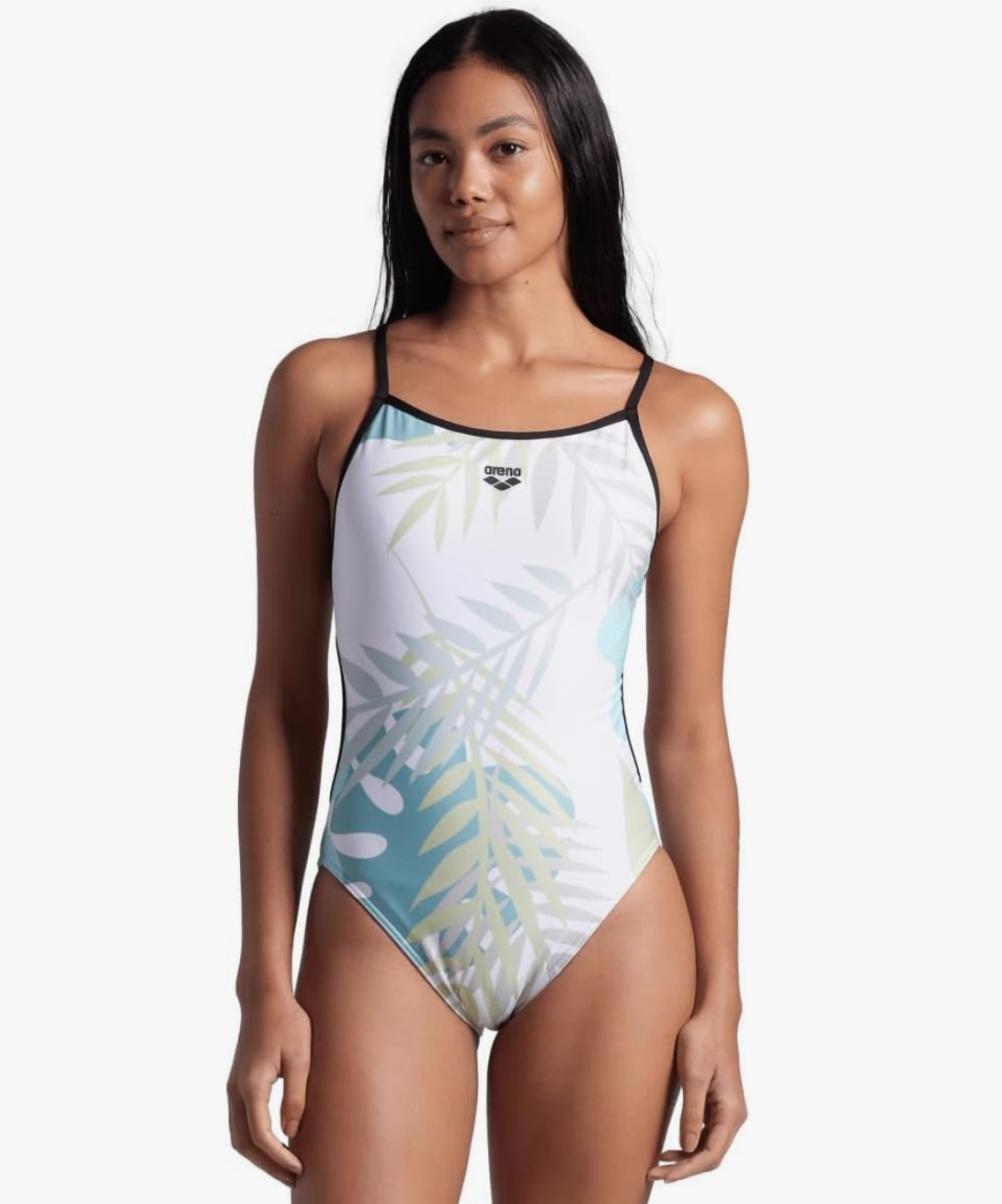 Arena-WOMEN'S ARENA LIGHT FLORAL SWIMSUIT LACE BACK