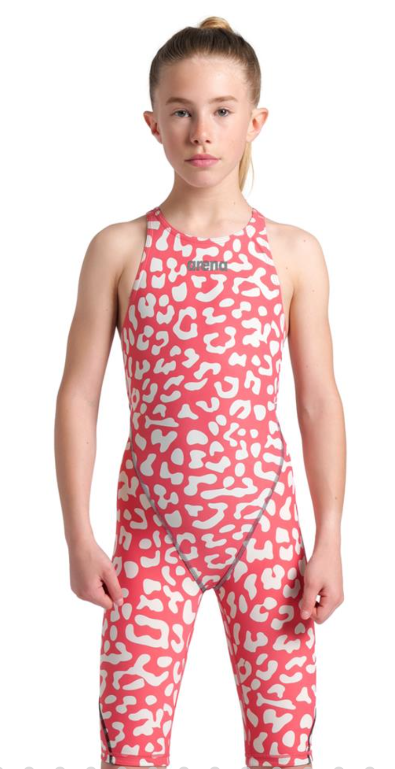 Arena Women's POWERSKIN ST NEXT LE JAMMER JR- Leopard Skin Geranium