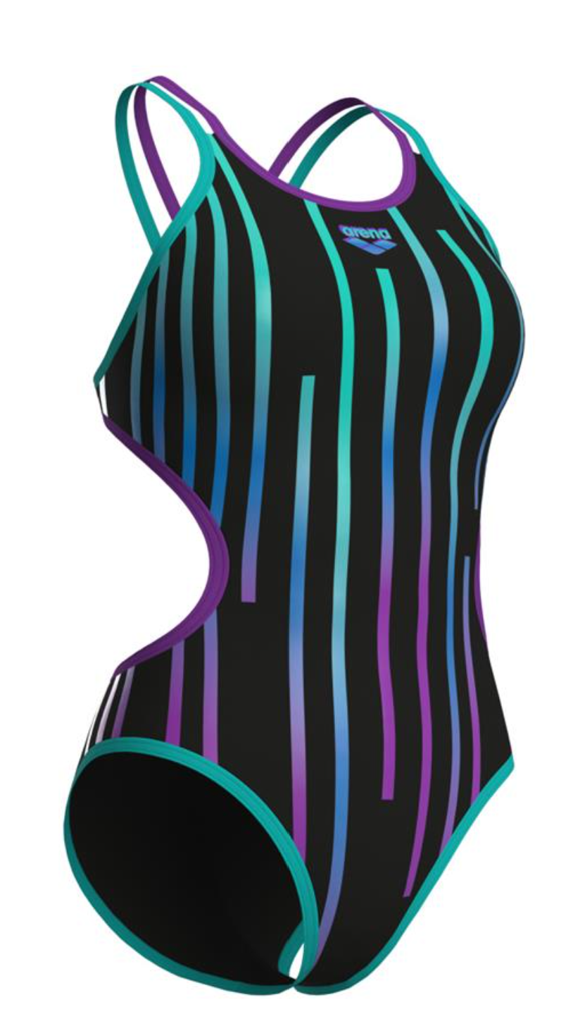 Arena-Women's One Metallic Paint Swimsuit