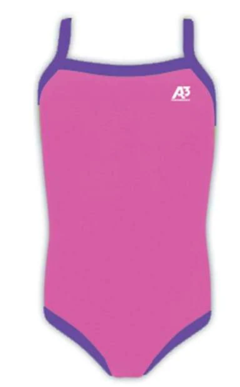 A3 Performance Girls Swimsuit Lycra- Pink/Purple