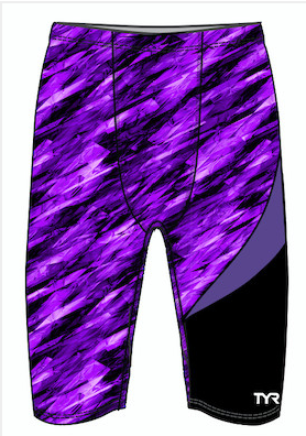 TYR Boys' Vitric Wave Jammer Swimsuit- Purple