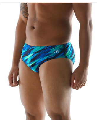 TYR Durafast Elite® Men's Brief Swimsuit - Vitric- Blu/Grn