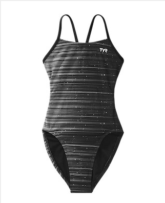 TYR Durafast Elite® Girls' Cutoutfit Swimsuit - Speedwarp- Titanium