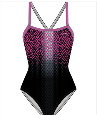 TYR Durafast Elite® Girls' Cutoutfit Swimsuit - Odyssey- Pink