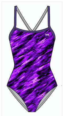 TYR Girls' Vitric Diamondfit Swimsuit-Purple