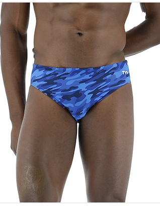 TYR Durafast Elite® Men's Brief Swimsuit - Camo- Blue