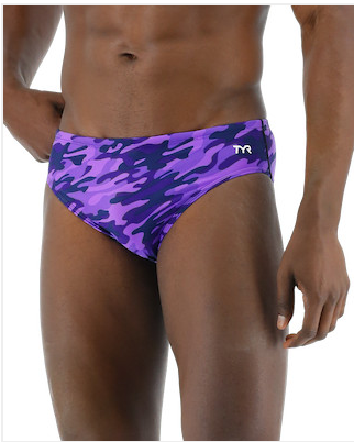 TYR Durafast Elite® Men's Brief Swimsuit - Camo- Purple