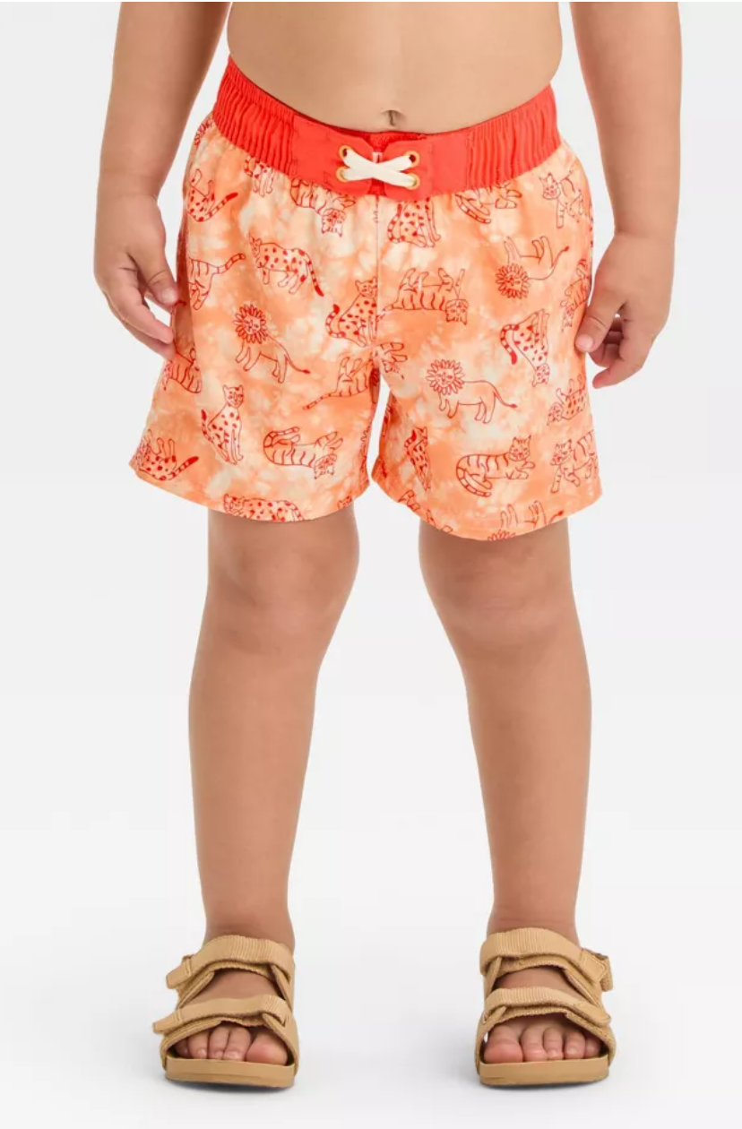 Boys' Swim Board Shorts - Cat & Jack Orange