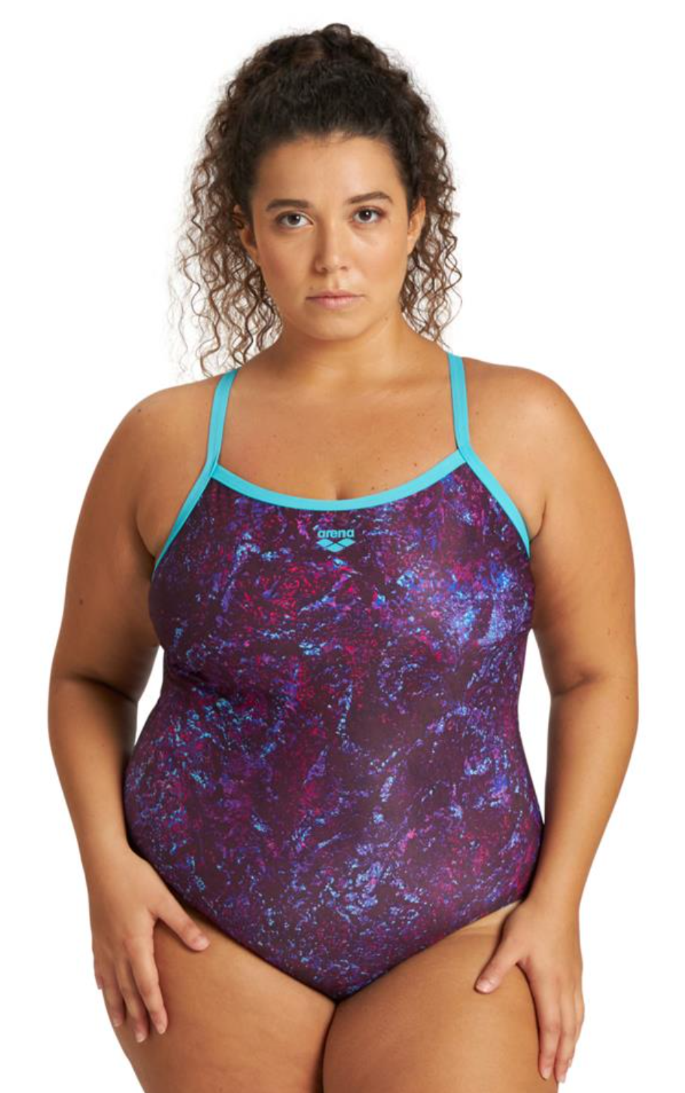 Arena-Mountains Texture Light Drop Back One Piece Plus