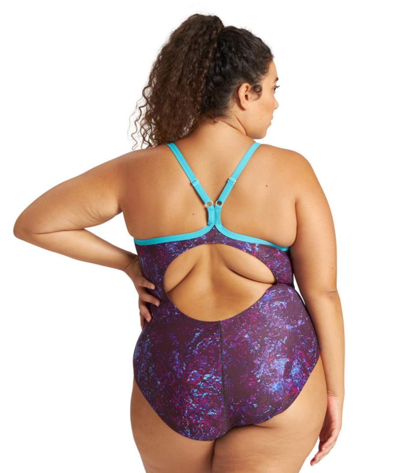 Arena-Mountains Texture Light Drop Back One Piece Plus