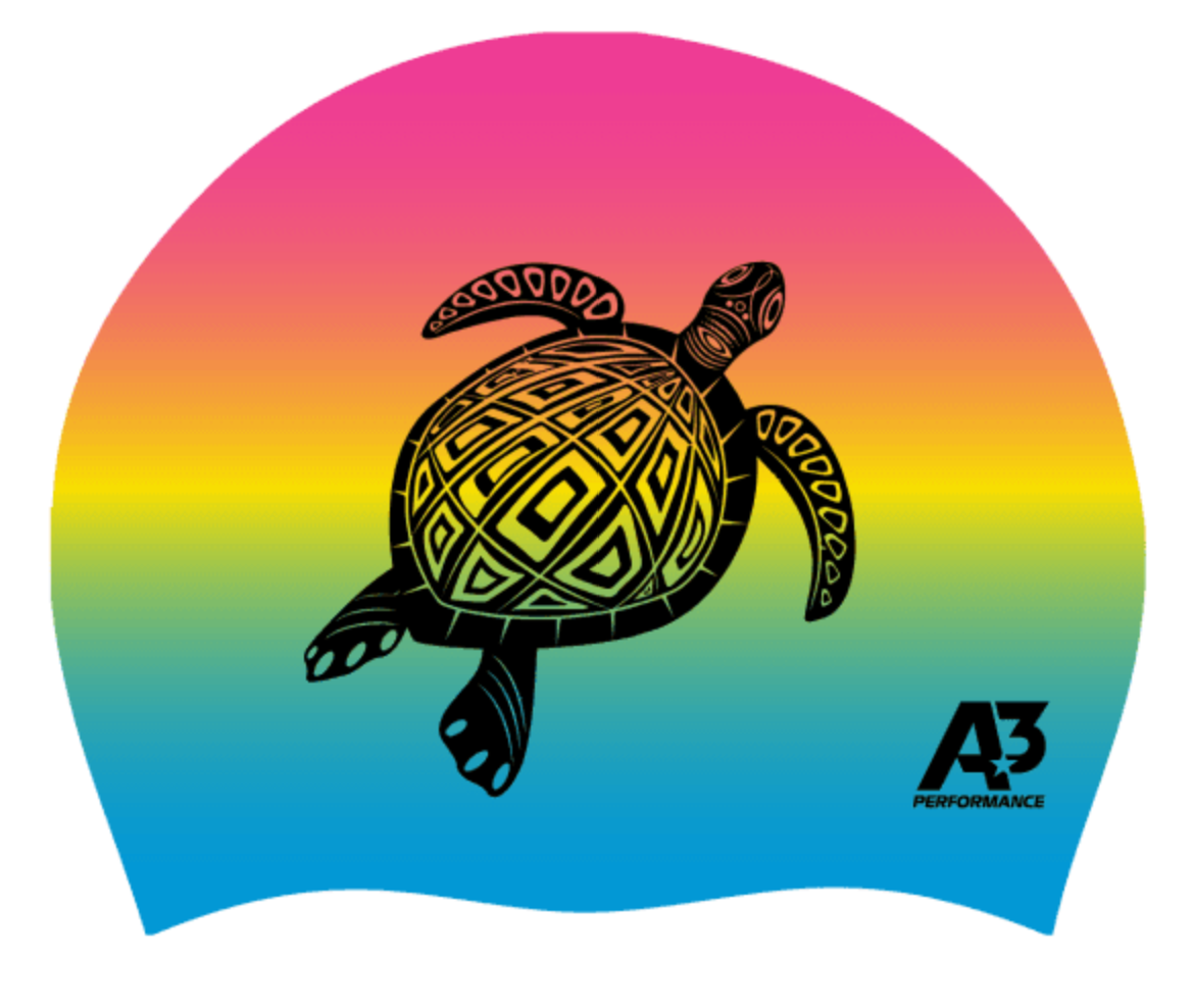 A3 Performance Fun Print Silicone Cap- Rainbow Turtle